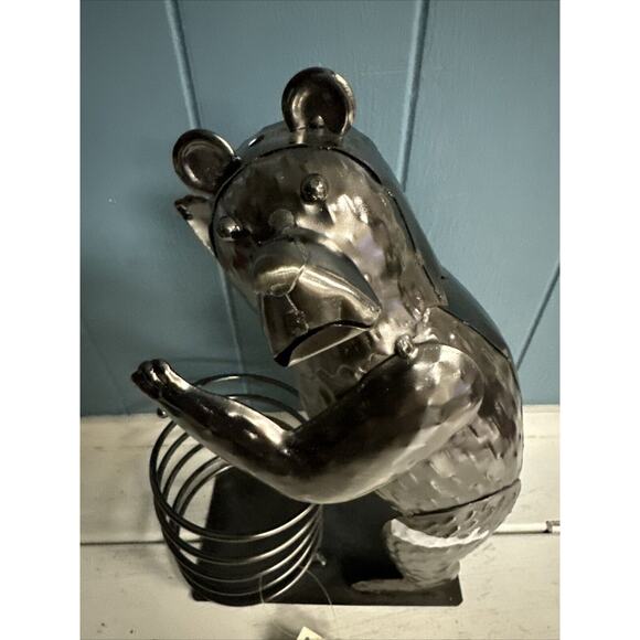 WINE BODIES Metal Bear Holding  Wine Bottle Holder New With Tag‎ - Picture 4 of 5